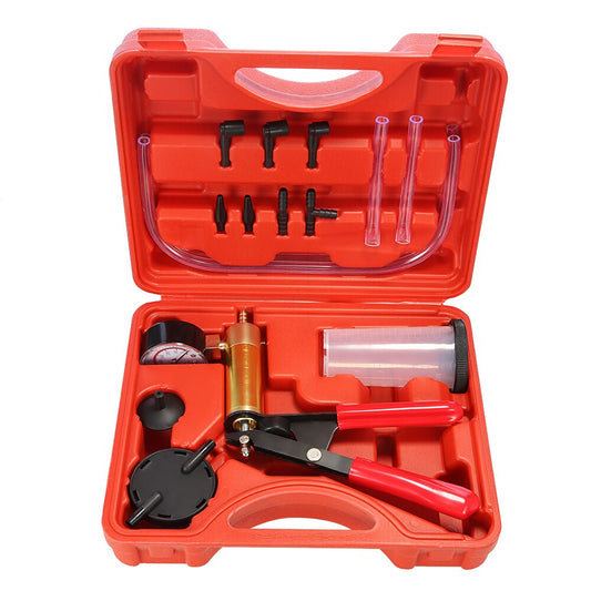 Brake Fluid Bleeder Vacuum Pump Kit with Gauge