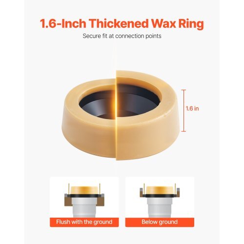 Extra-Thick Toilet Wax Ring Kit — Stop Toilet Leaks for Good
