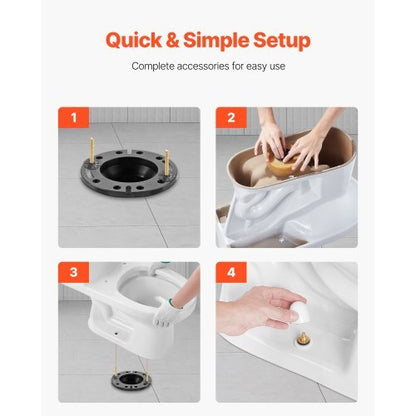 Toilet Wax Ring Kit, 1.6-Inch Extra Thick Wax Ring for Toilet Bowls with Rust-Resistant Brass Bolts, Caps and Washers, Fits 3-Inch or 4-Inch Drain Pipes, Superior Sealing Performance