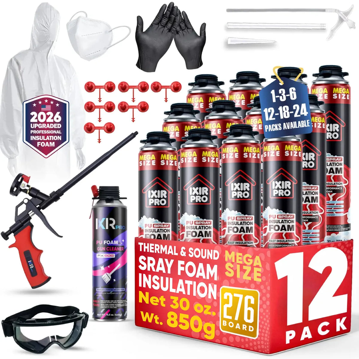 Complete DIY Closed - Cell Spray Foam Insulation Kit - Ixirpro