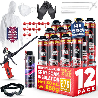 Complete DIY Closed - Cell Spray Foam Insulation Kit - Ixirpro
