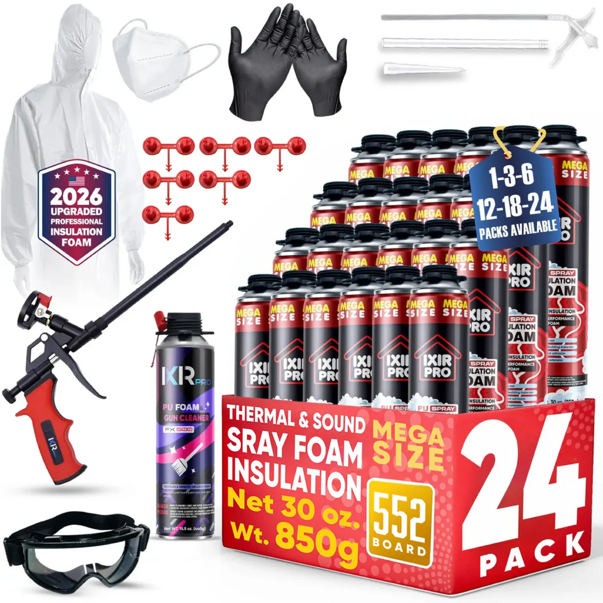 Complete DIY Closed - Cell Spray Foam Insulation Kit - Ixirpro