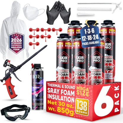Complete DIY Closed - Cell Spray Foam Insulation Kit - Ixirpro