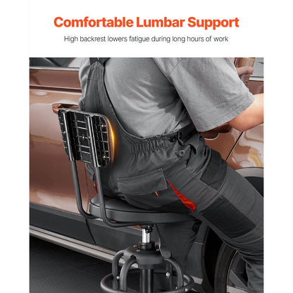 Shop Stool with Backrest with 300 lbs Capacity