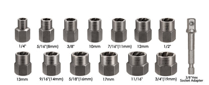 49-Piece Bolt and Screw Extractor Set with Drill Bits for Professional Auto Repair