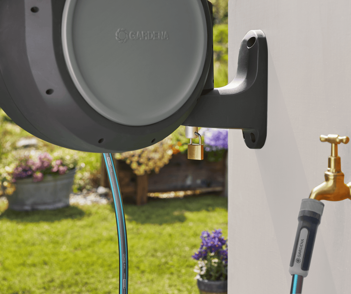 Retractable Hose Reel RollUp 50 ft. Auto retracting & ready-to-use