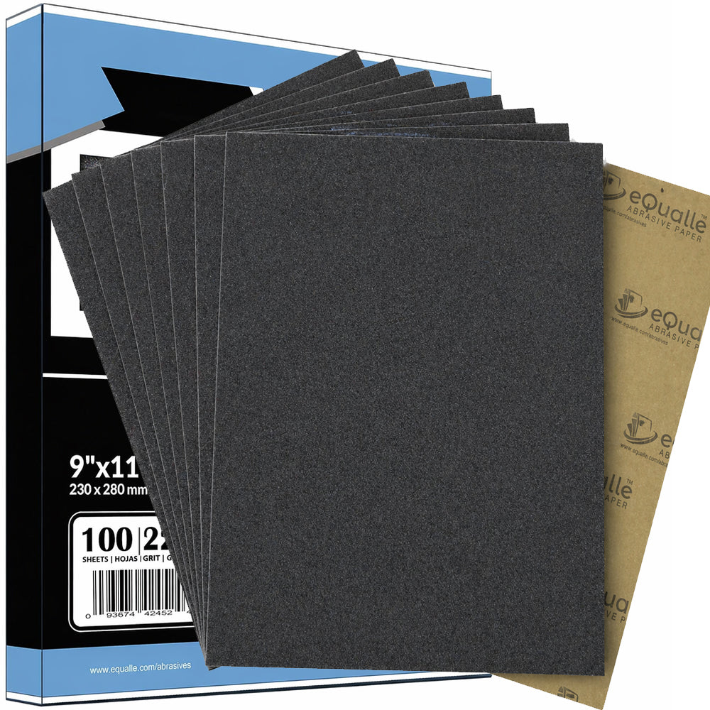 3000 Grit Sandpaper Sheets – 100 Pack, 9x11 in, Flexible Latex Backing for Wet or Dry Use