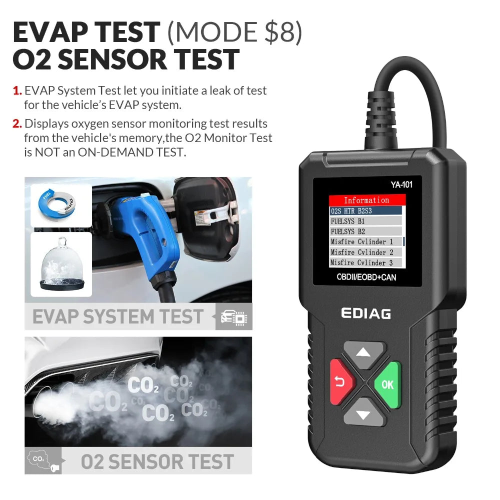 2026 EDIAG YA101 OBDII Car Code Reader Full Diagnostic OBD2 Scanner for Automotive Engine Diagnostic Tool