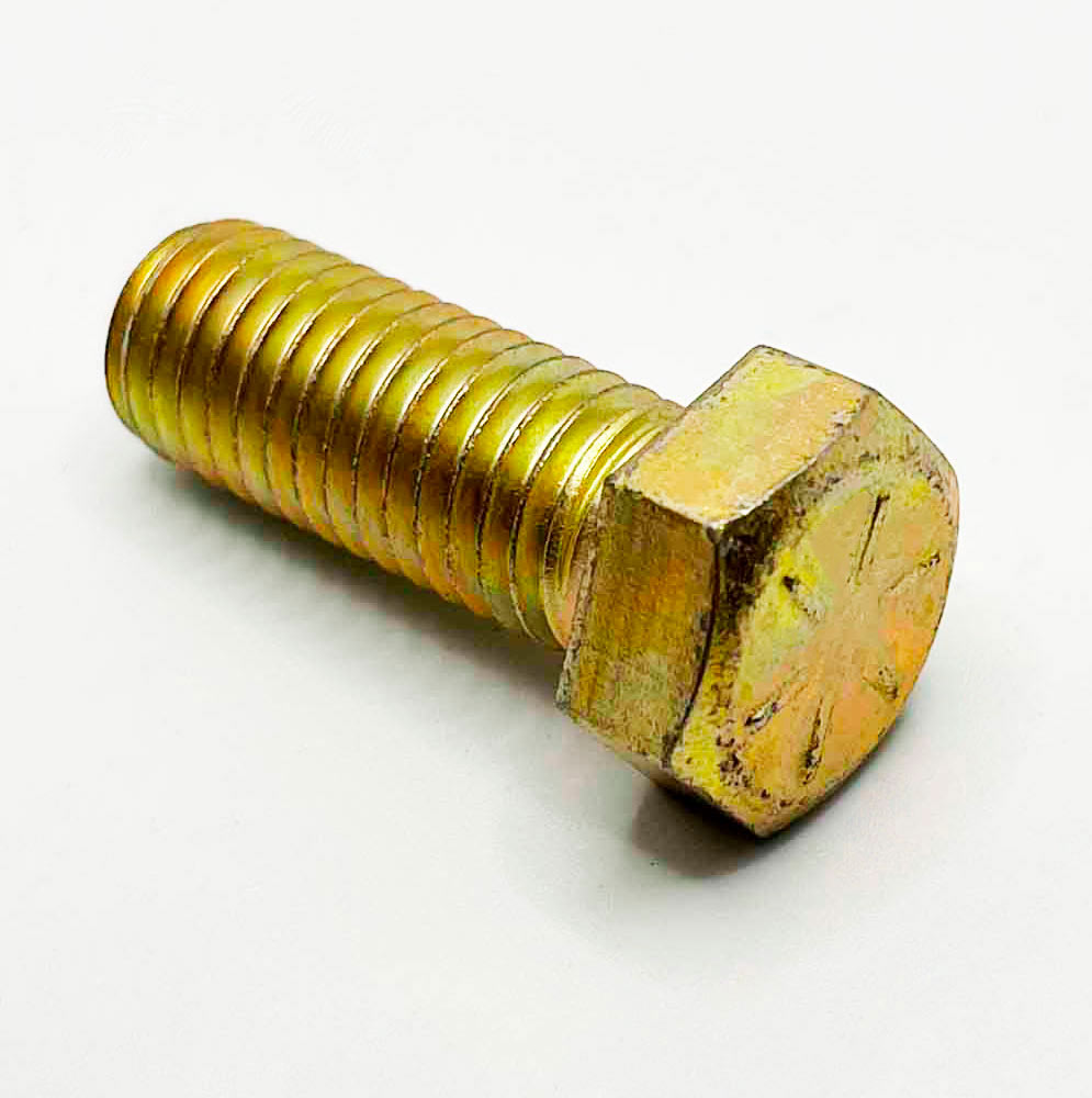 9/6-12 x 1-1/4in UNC Grade 8 Hex Cap Screw Yellow Zinc