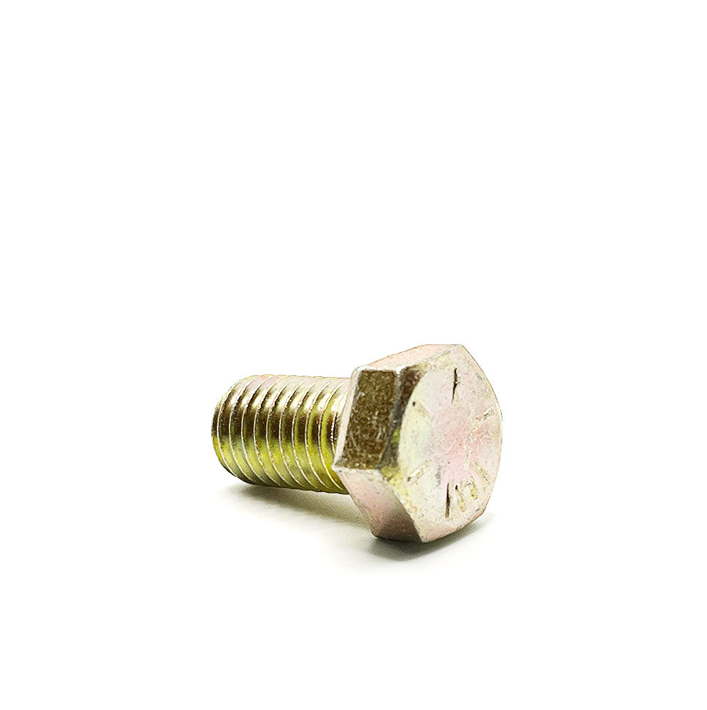 9/16-12 x 1in UNC Grade 8 Hex Cap Screw Yellow Zinc