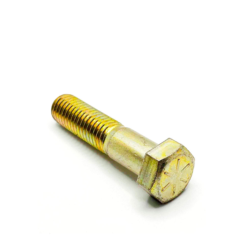 9/16-12 x 2-1/2in UNC Grade 8 Hex Cap Screw Yellow Zinc