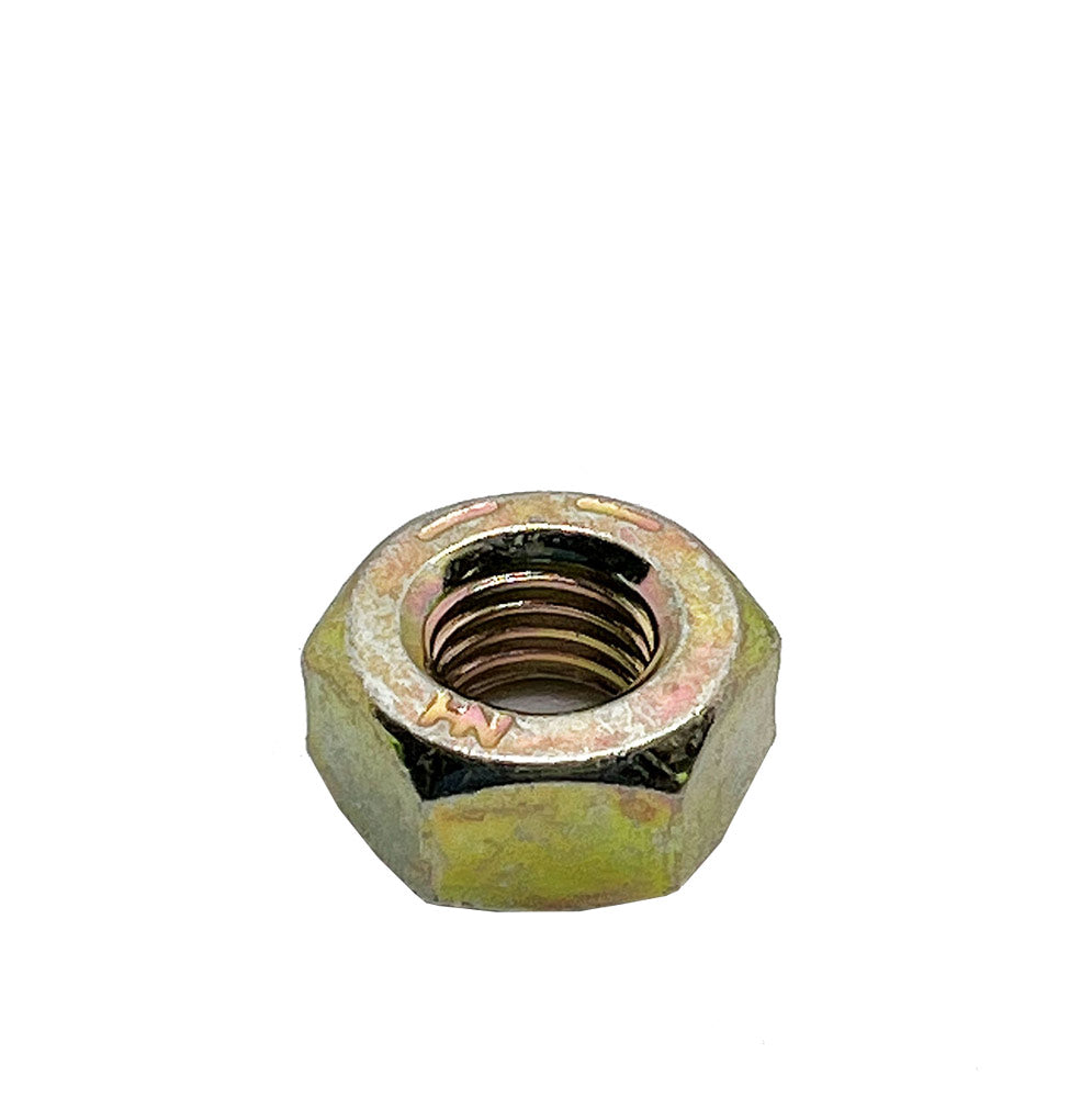 1/4-28in UNF Grade 8 Hex Nut Yellow Zinc