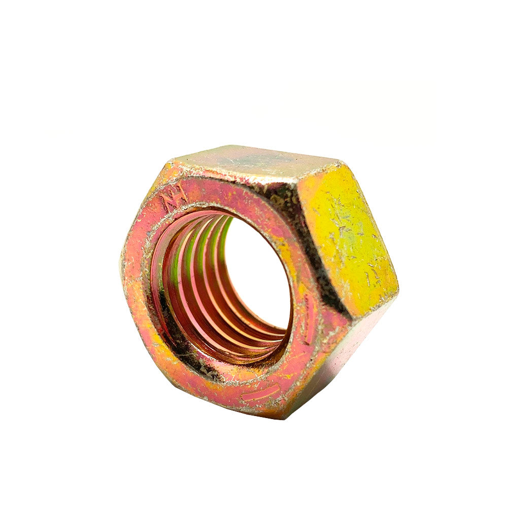 1/4-20in UNC Grade 8 Hex Nut Yellow Zinc