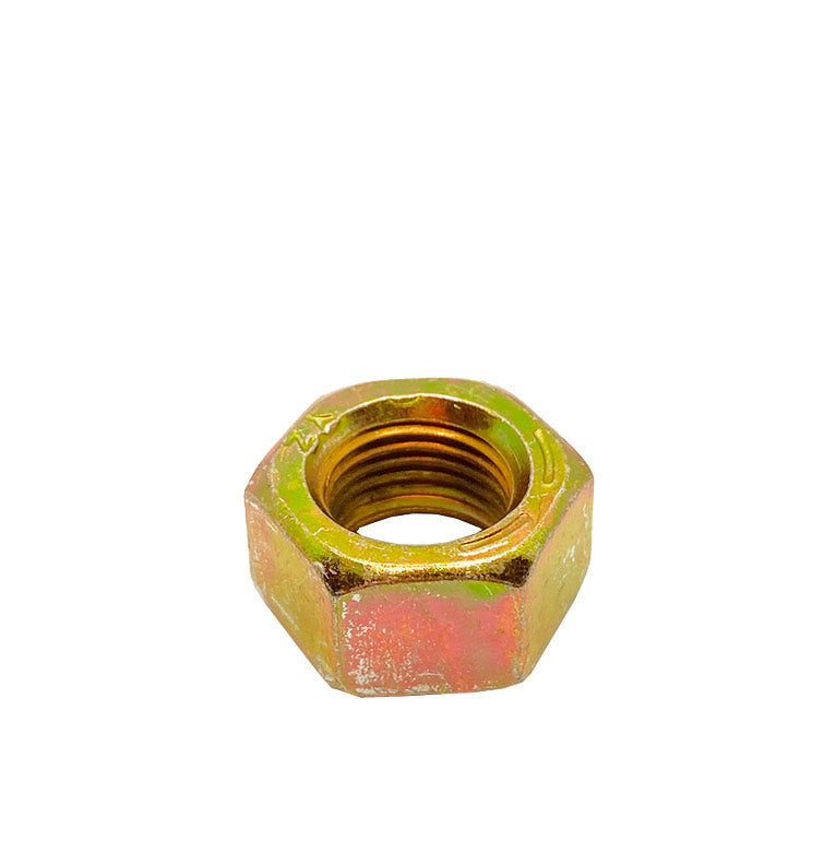 9/16-18in UNF Grade 8 Hex Nut Yellow Zinc
