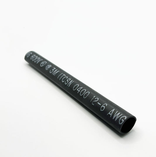 1/2 x 6in Black Heat Shrink Tubing