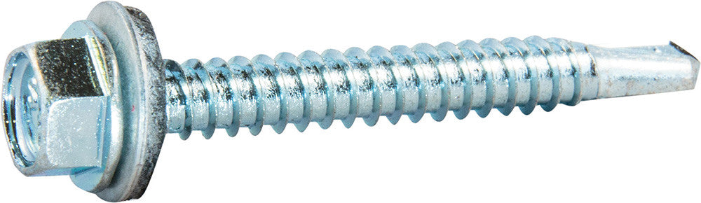 8-18 x 1/2 Hex Washer Head Self Drilling Screw w/ Neo Washer Zinc Plated
