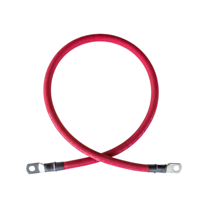 8 Gauge (AWG) Black and Red Pure Copper Battery Cable Wire with Lug Connector Ring Terminals