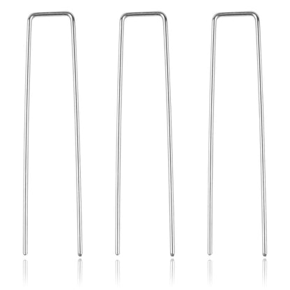 Landscape Staples - Heavy Duty 11 Gauge Galvanized U-Shaped Sod Pins for Weed Barrier and Landscaping