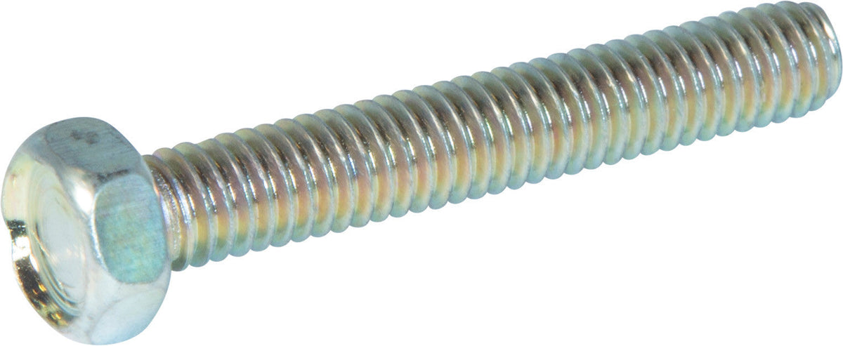1/4-20 x 2 Indented Hex Head Machine Screw Zinc