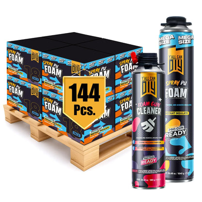 PU Spray Foam Insulation Kit Bulk Bundle (1000ml / 36.6 oz) | Y'allCanDiy