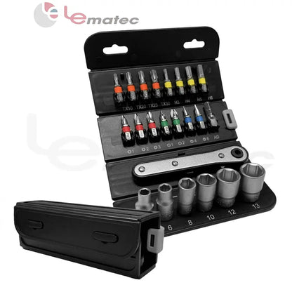 LE-RF232 23PCS 1/4" Drive Mini Socket Set – Compact Handy Kit