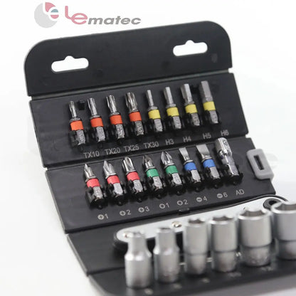 LE-RF232 23PCS 1/4" Drive Mini Socket Set – Compact Handy Kit
