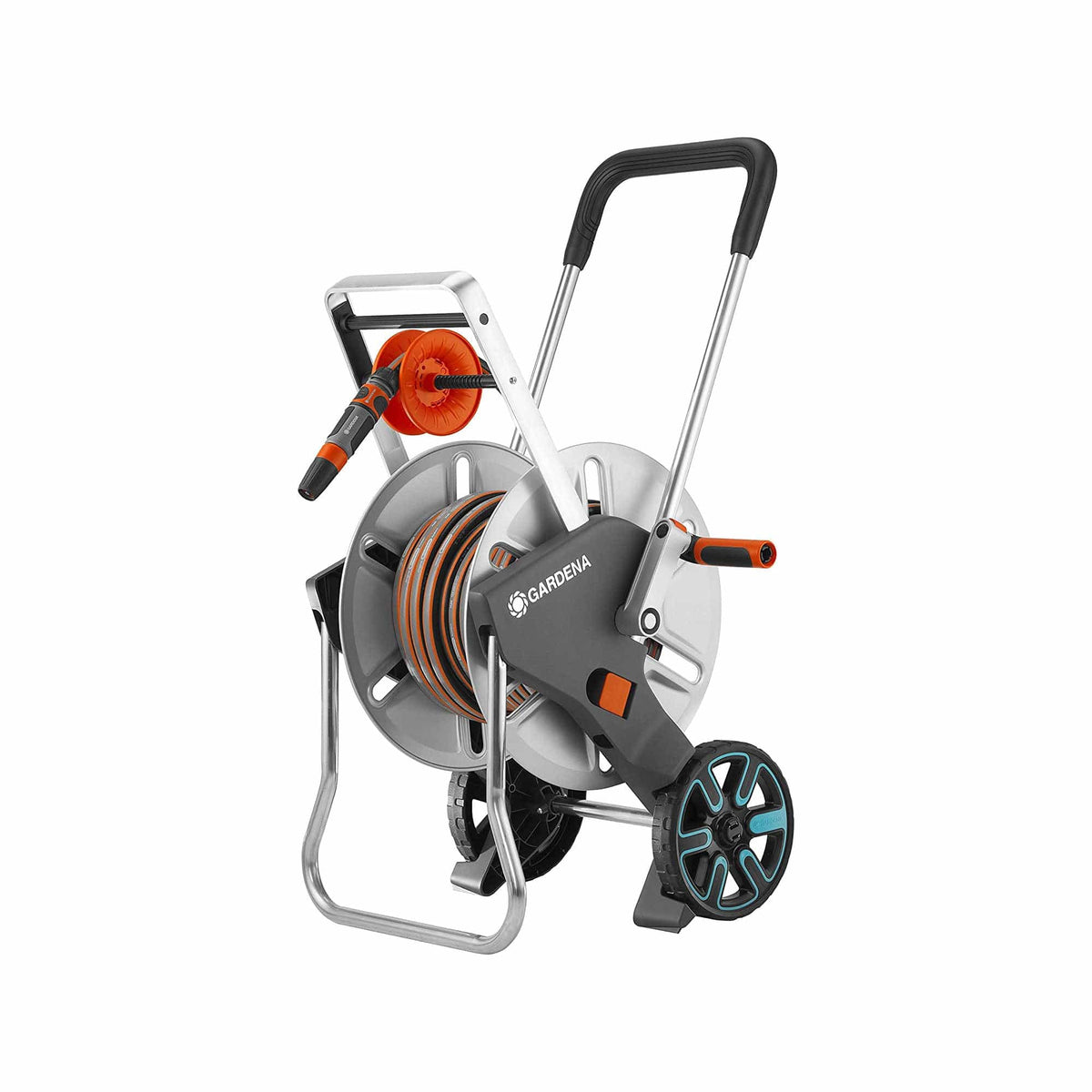 Metal Hose Cart with Easy Hose Guide, Including 82 ft ½” Hose