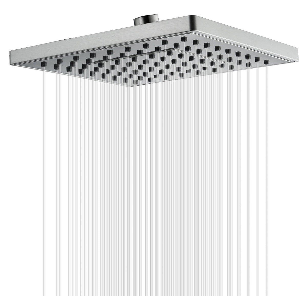8 Inch Square Rainfall Shower Head with Angle Adjustable