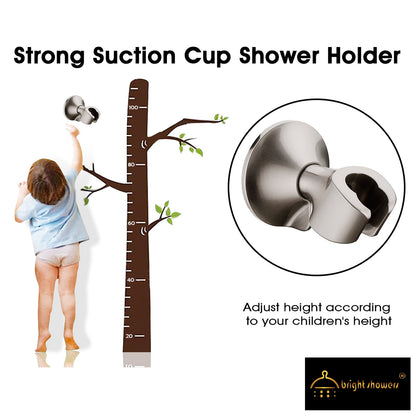 Suction Handheld Shower Head Holder with Dual Angle Positions, Wall Suction Bracket