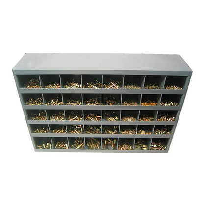 2,625 Piece Grade 8 Hex Head Cap Screw, Nut, and Washer Assortment Refill