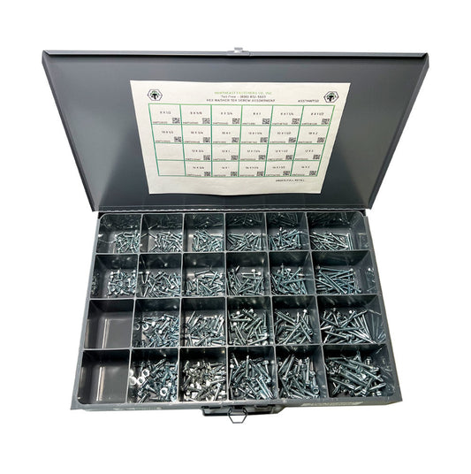 550 Piece Hex Washer Tek Screw Assortment Refill