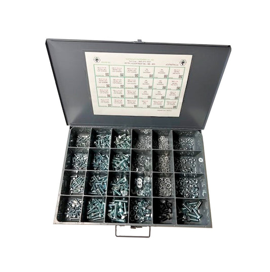 660 Piece Class 8.8 Hex Head Cap Screw, Nut, and Washer Assortment Refill