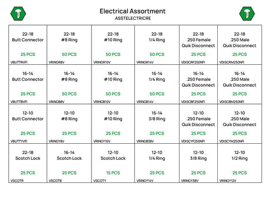 740 Piece Electrical Assortment Refill