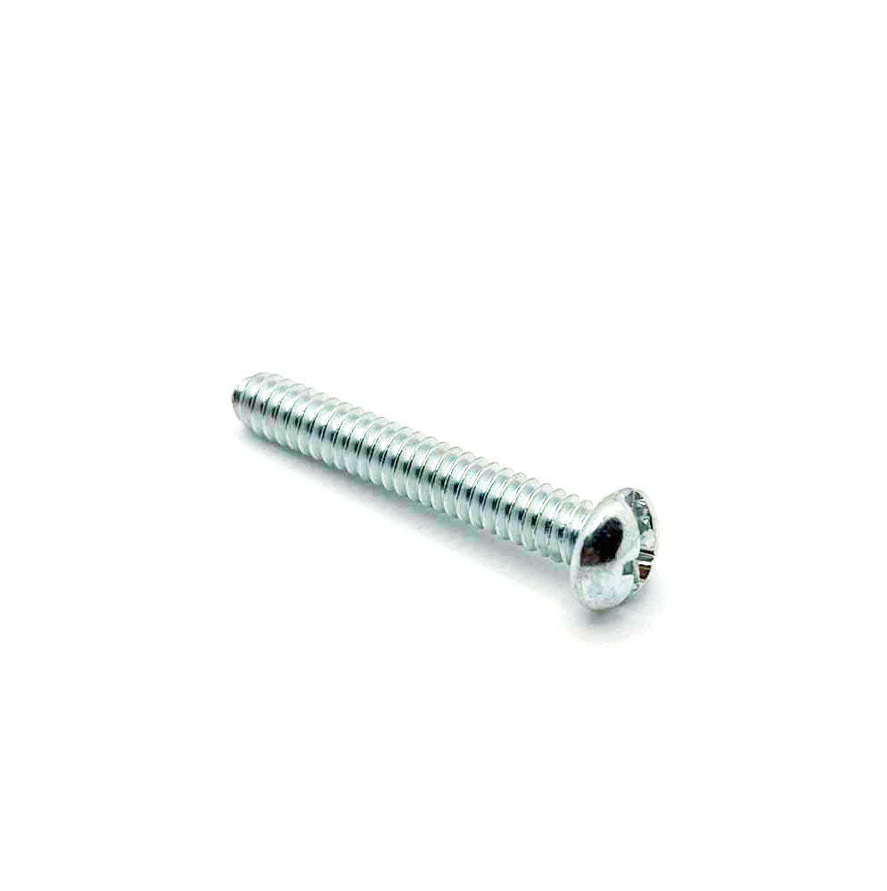 #10-24 x 1-1/4in UNC Phillips Round Machine Screw Clear Zinc