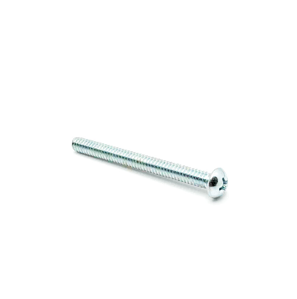 #10-24 x 2in UNC Phillips Round Machine Screw Clear Zinc