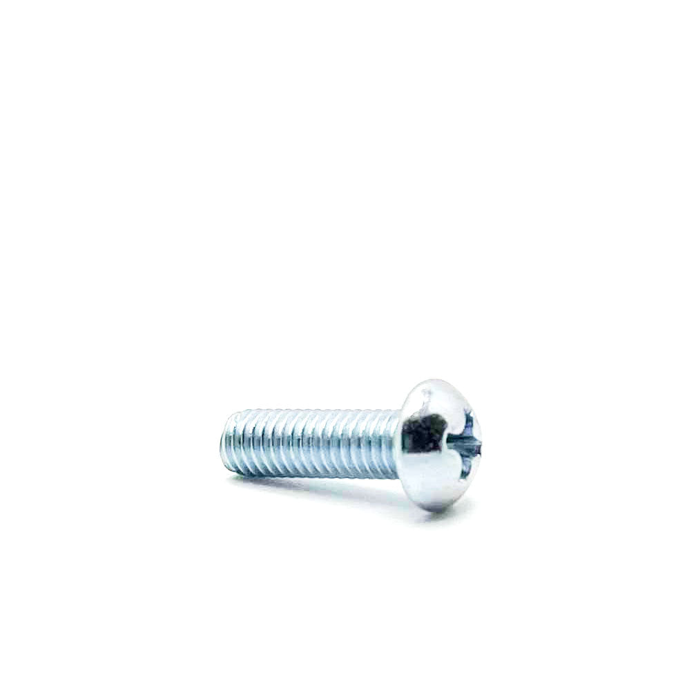 #10-32 x 5/8in UNF Phillips Round Machine Screw Clear Zinc