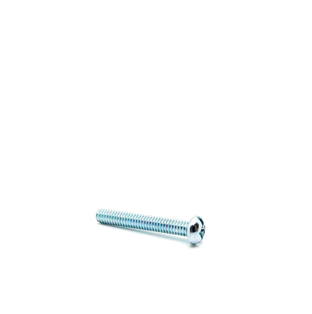 #12-24 x 1-1/2in UNC Phillips Round Machine Screw Clear Zinc