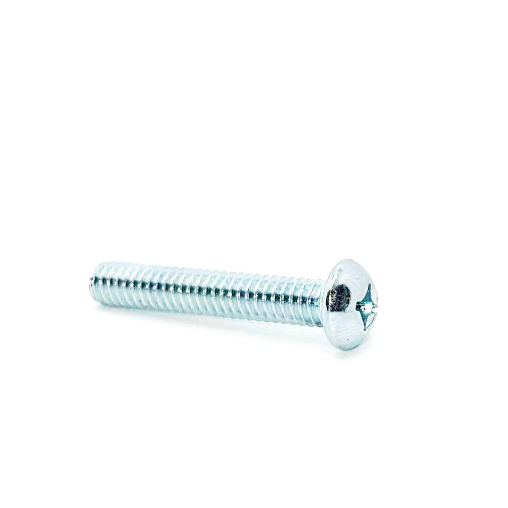 1/4-20 x 1-1/2in UNC Phillips Round Machine Screw Clear Zinc