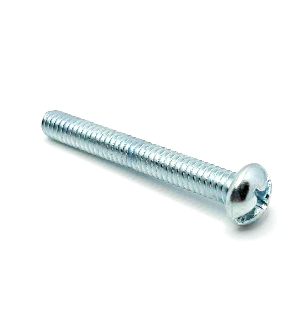 1/4-20 x 2in UNC Phillips Round Machine Screw Clear Zinc