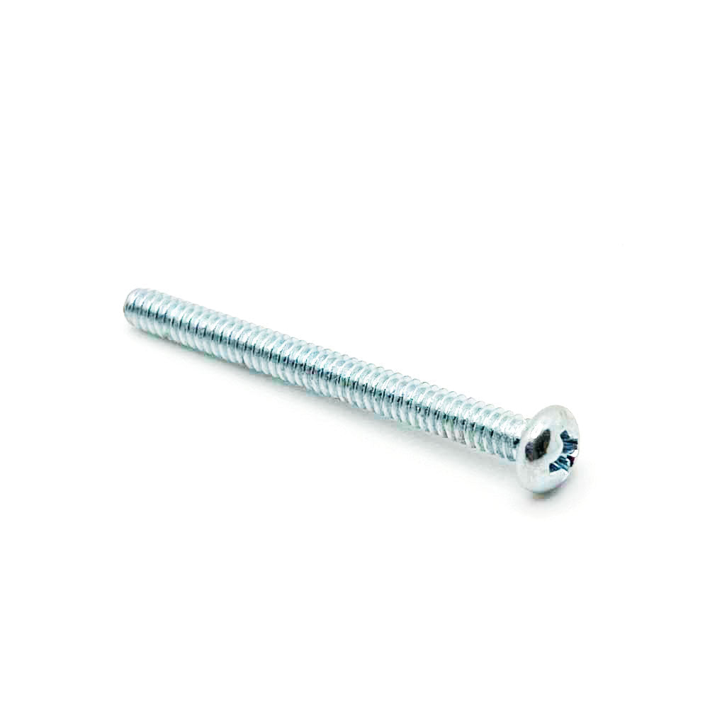 #6-32 x 1-1/2in UNC Phillips Round Machine Screw Clear Zinc