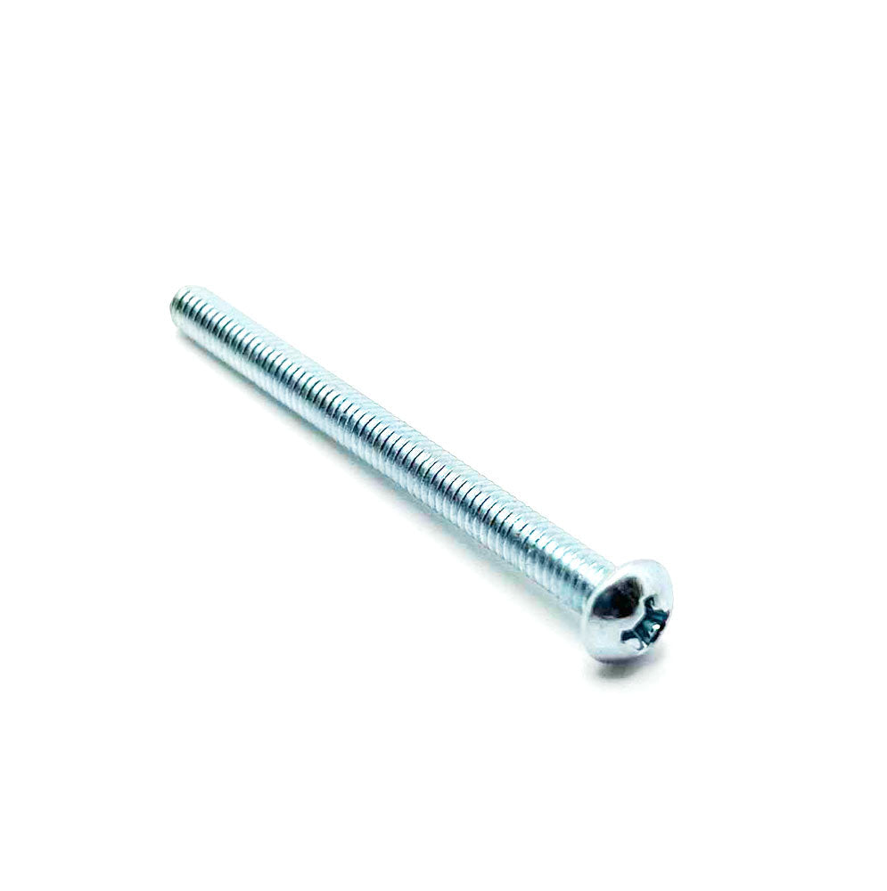 #8-32 x 2in UNC Phillips Round Machine Screw Clear Zinc