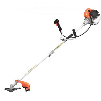 Cordless String Trimmer, 43 cc 2-Stroke, Gas Powered Weed Wacker, 17" Cordless Grass Trimmer, Multi-Functional Lawn Edger with Shoulder Strap & 3T Blade, Weed Eater for Quick Grass Cleaning