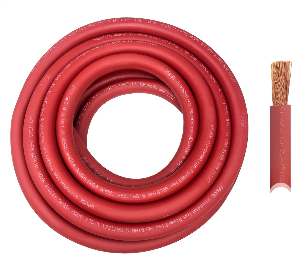 2 Gauge Pure Copper Ultra Flexible Welding & Battery Cable