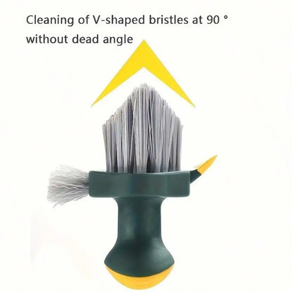 4-In-1 Grout And Corner Scrubber Brush With Scraper Tool, For Cleaning Tile, Grout, Kitchen, Bathroom, Sink, Floor, Shower, Bathtub