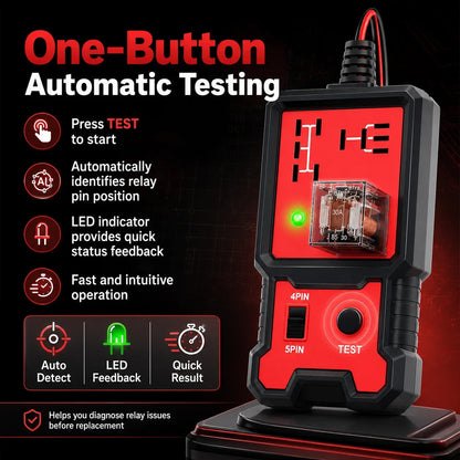 2024 Newest Red Relay Tester 12V Universal Electronic Automotive Car Circuit Detector Battery Checker Auto Repair Tool