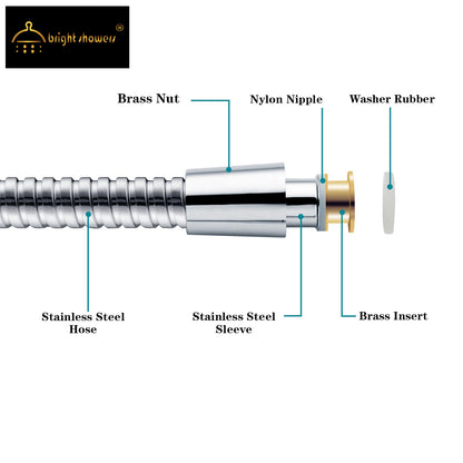 79 Inch Shower Hose For Hand Held Shower Head-Stainless Steel Hose