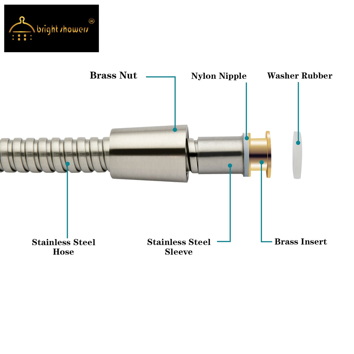 79 Inch Shower Hose For Hand Held Shower Head-Stainless Steel Hose
