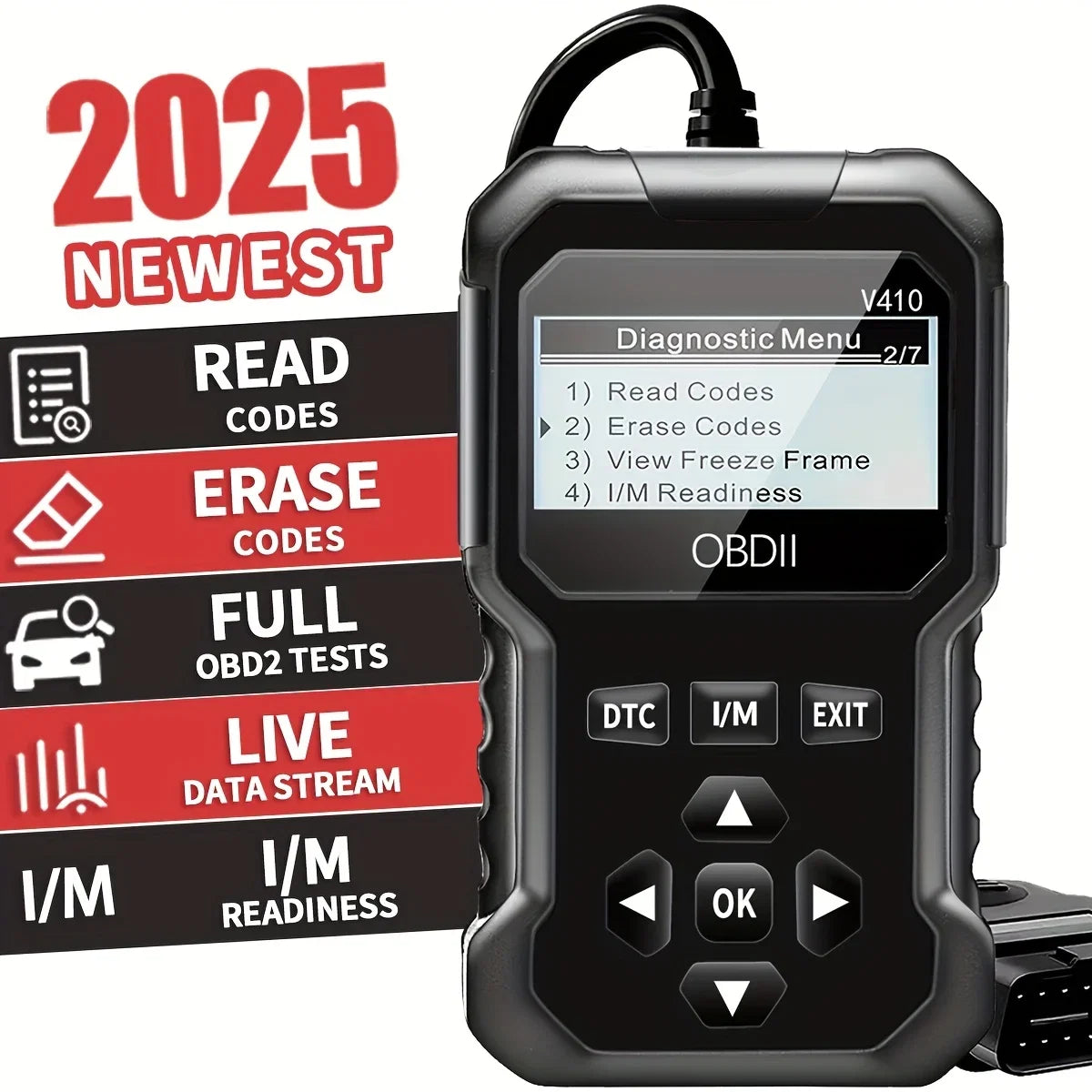 Color: black - Car Obd2 Scanner Diagnostic Tool Code Reader Engine Fault Code Reader Scanner Can Diagnose All Obd Ii Protocol Cars since 1996 Scan Tool