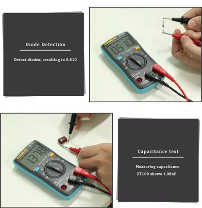 BSIDE ZT100 Digital Multimeter with Voltage & Capacitance Test