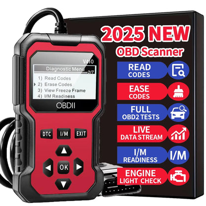 Color: black - Car Obd2 Scanner Diagnostic Tool Code Reader Engine Fault Code Reader Scanner Can Diagnose All Obd Ii Protocol Cars since 1996 Scan Tool